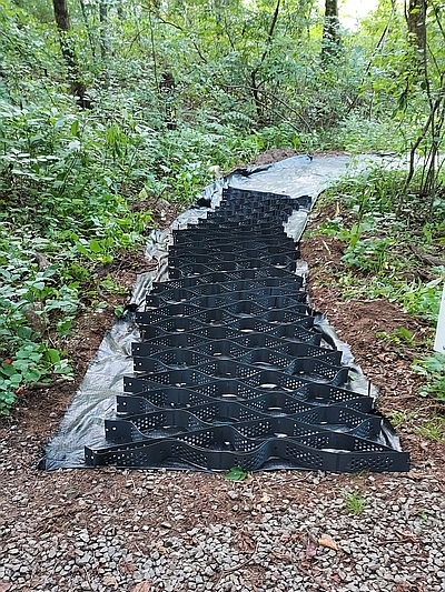 Installation of the Geocells on the TRWA Bluebell Trail