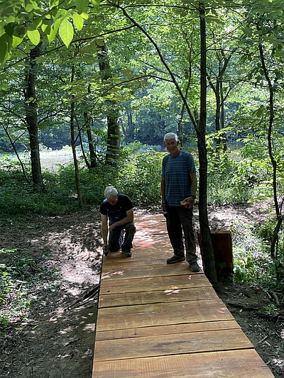 Installation Finished For the Decking on the TRWA Bluebell Trail Walkway 