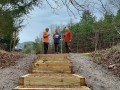 Talking over the last 3 weeks of the step installation and planning the railing for the steps to be done in the Spring.