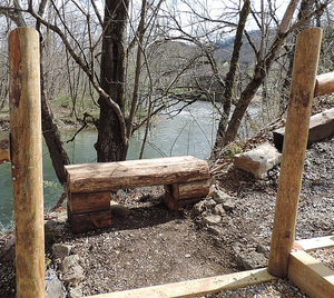 Bench Added to the TRWA Steps.  Created by Rodney and Allison Pearson.