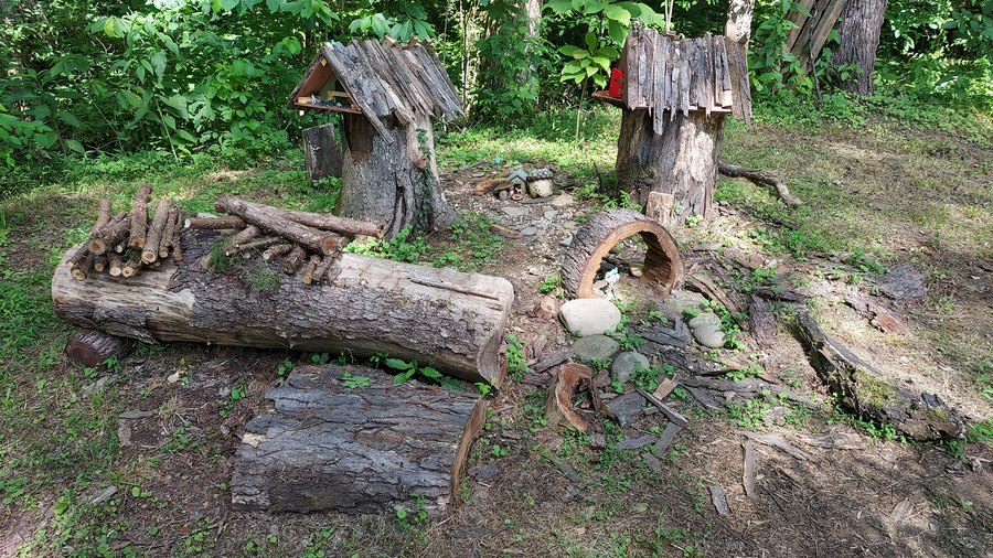 Rodney and Allison Pearson have constructed the beginnings of the additional Faerie Village.  The look great and have already been getting a lot of use.