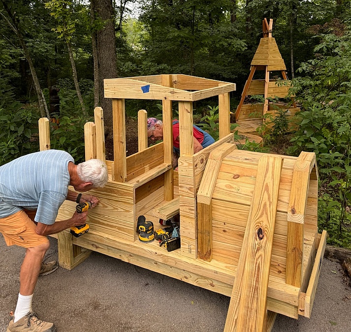 Rodney and Mark Constructing Old 73.